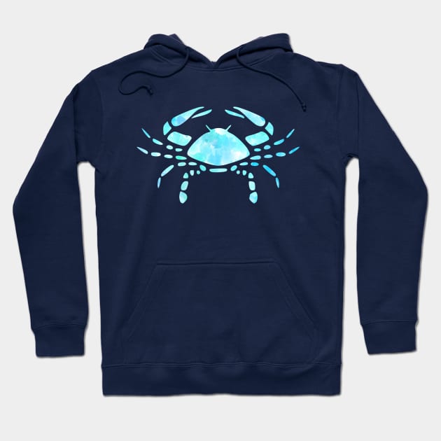 Crab Watercolor Hoodie by Shrenk